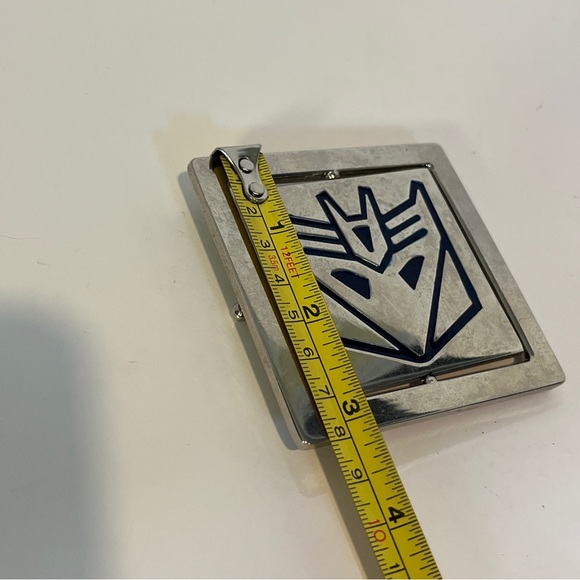 Transformers Belt Buckle Silver Metal & Red Flip Reversible Autobots - Picture 7 of 8